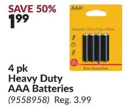 Princess Auto Heavy Duty AAA Batteries offer