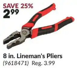 Princess Auto Lineman's Pliers offer