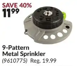 Princess Auto 9-Pattern Metal Sprinkler offer