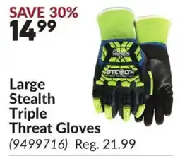 Princess Auto Large Stealth Triple Threat Gloves offer