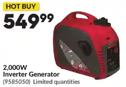 Princess Auto 2000W Inverter Generator offer
