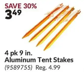 Princess Auto Aluminum Tent Stakes offer