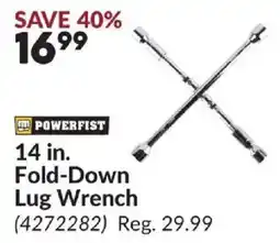 Princess Auto Powerfist Fold-Down Lug Wrench offer