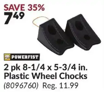 Princess Auto Powerfist Plastic Wheel Chocks offer
