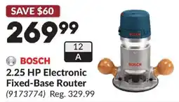 Princess Auto Bosch 2.25 HP Electronic Fixed-Base Router offer