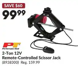 Princess Auto Performance Tool 2-Ton 12V Remote-Controlled Scissor Jack offer