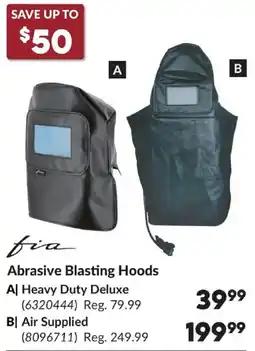 Princess Auto Fia Abrasive Blasting Hoods offer