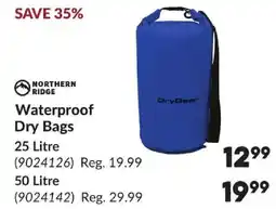 Princess Auto Northern Ridge Waterproof Dry Bags offer