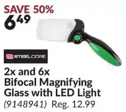Princess Auto Steel Core Bifocal Magnifying Glass with LED Light offer