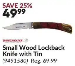 Princess Auto Winchester Small Wood Lockback Knife with Tin offer