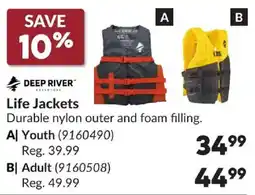 Princess Auto Deep River Life Jackets offer
