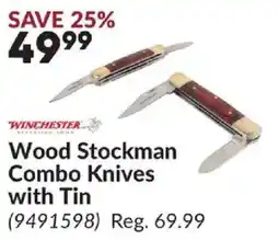Princess Auto Winchester Wood Stockman Combo Knives with Tin offer