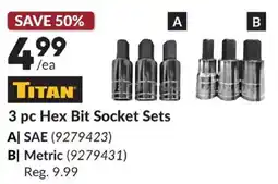 Princess Auto Titan Hex Bit Socket Sets offer