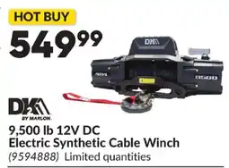 Princess Auto 12V DC Electric Synthetic Cable Winch offer