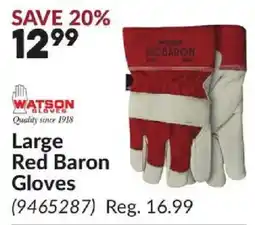 Princess Auto Watson Large Red Baron Gloves offer