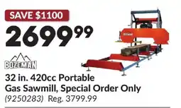 Princess Auto Bozeman 420cc Portable Gas Sawmill, Special Order offer
