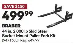 Princess Auto Braber Skid Steer Bucket Mount Pallet Fork Kit offer