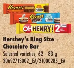No Frills Hershey's king size chocolate bar offer