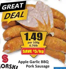 Starsky Apple Garlic BBQ Pork Sausage offer