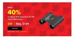 Visions Electronics Nikon DCF Sportstar EX WP 10x25 Binoculars offer