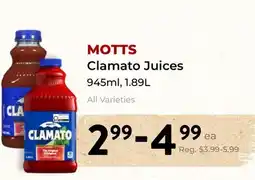 Marche Leo's MOTTS Clamato Juices offer
