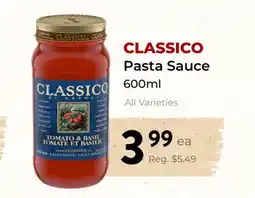 Marche Leo's CLASSICO Pasta Sauce offer