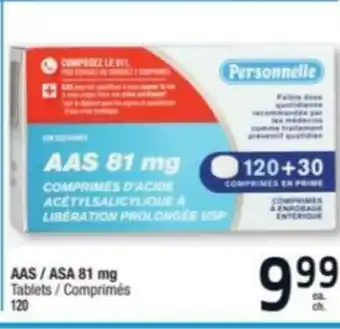 Jean Coutu AAS / ASA 81 mg offer