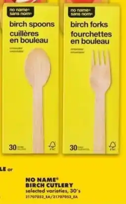 No Frills No name birch cutlery offer