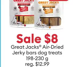Petsmart Great Jacks Air-Dried Jerky bars dog treats offer