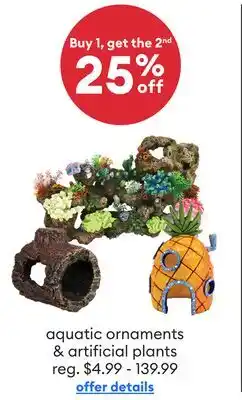 Petsmart aquatic ornaments & artificial plants offer