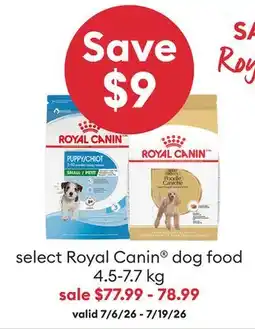 Petsmart select Royal Canin dog food offer