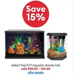 Petsmart select Top Fin aquatic starter kits offer