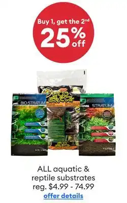 Petsmart ALL aquatic & reptile substrates offer