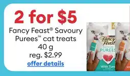 Petsmart Fancy Feast Savoury Purees cat treats offer