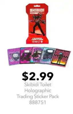 GameStop Skibidi Toilet Holographic Trading Sticker Pack offer