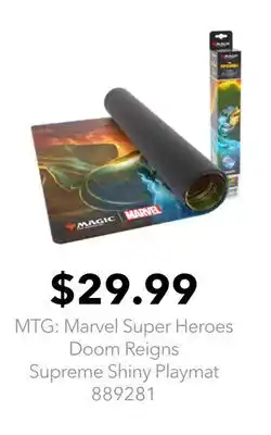 GameStop MTG: Marvel Super Heroes Doom Reigns Supreme Shiny Playmat offer