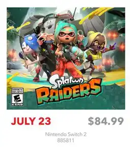 GameStop Splatoon Raiders Nintendo Switch 2 offer