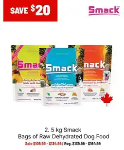 Ren’s Pets Depot Smack Bags of Raw Dehydrated Dog Food offer