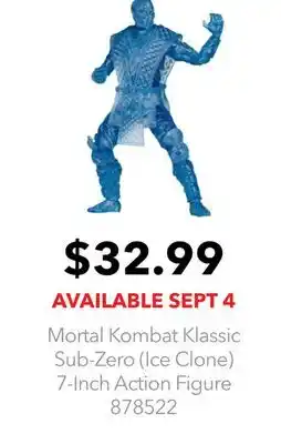 GameStop Mortal Kombat Klassic Sub-Zero (Ice Clone) 7-Inch Action Figure offer
