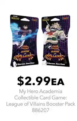GameStop My Hero Academia Collectible Card Game: League of Villains Booster Pack offer