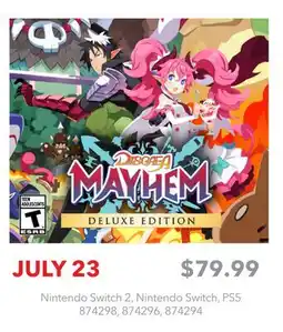 GameStop DISGAEA MAYHEM Nintendo Switch 2, Nintendo Switch, PS5 offer