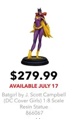 GameStop Batgirl by J. Scott Campbell (DC Cover Girls) 1:8 Scale Resin Statue offer