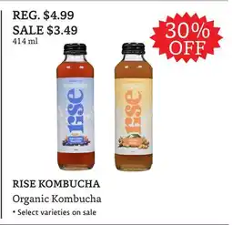 The Big Carrot RISE KOMBUCHA Organic Kombucha offer