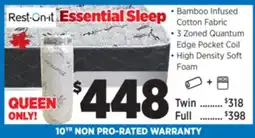 Surplus Furniture Essential Sleep Queen Mattress offer