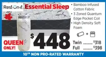 Surplus Furniture Essential Sleep Queen Mattress offer