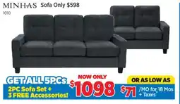 Surplus Furniture 5PC Package: Morty Retreat Granite Sofa & Loveseat offer