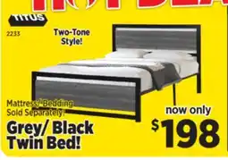 Surplus Furniture Grey Twin Bed offer