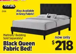 Surplus Furniture Black Tufted Queen Fabric Bed offer