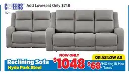Surplus Furniture Hyde Park Steel Reclining Sofa offer