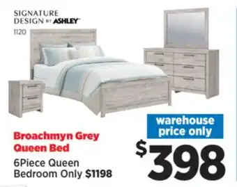 Surplus Furniture Broachman Grey Queen Bed offer